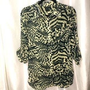 3 for $75!!! MODA International buttoned-up blouse, size Small